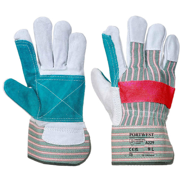 Portwest Classic Double Palm Rigger Glove Green Size XL   Portwest Classic Double Palm Rigger Glove Green Size XL
