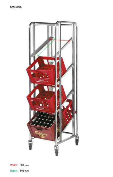  Kongamek Bin Trolleys w/ Adjustable Shelves, 435 x 585 x 1880 