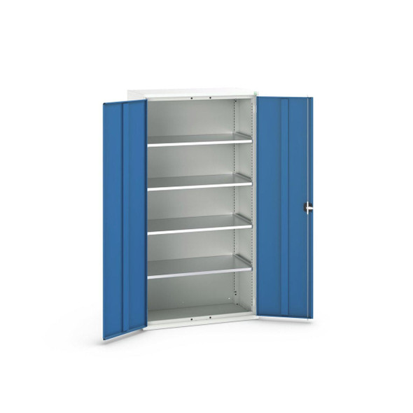  Bott verso shelf cupboard, with 4 shelves, WxDxH: 1050x550x2000mm,RAL 7035/5010 