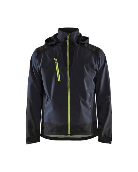  Blaklader Softshell jacket Dark navy/Yellow 