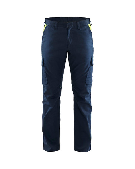  Blaklader Industry trousers stretch Dark navy/Hi-vis Yellow 