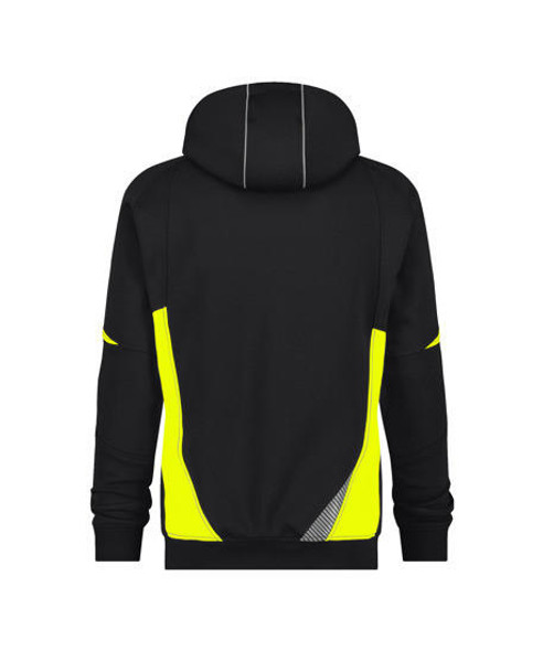 Dassy DASSY Santos Hooded Sweatshirt Black/Fluo yellow 