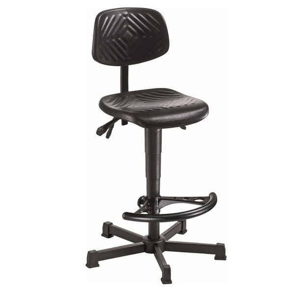  Meychair Chair with footrest, W1-H-PU-FS7; PU black 