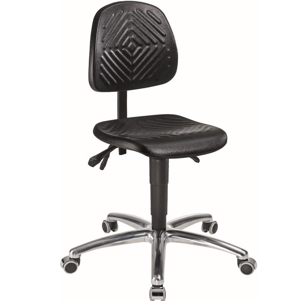  Meychair Chair with castors, WF-TR-PU-ALU; PU black 