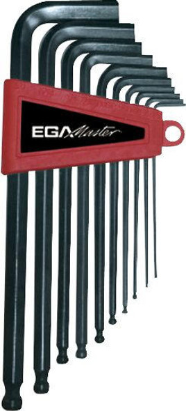  EGA Master Set Of "EGA Master Set Of 10 Ballpoint Hexagonal Key Wrenches 1/16""- 3/8"" Long Pattern 