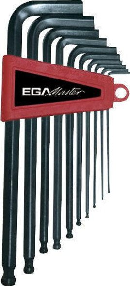  EGA Master Set Of 10 Ballpoint Hexagonal Key Wrenches 1,5 Mm -10 Mm Long Pattern 