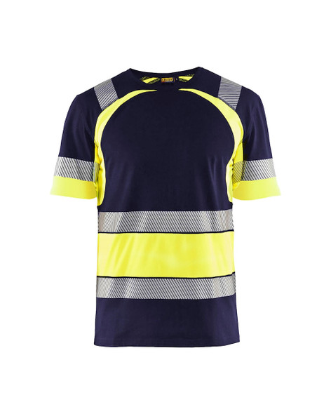  Blaklader Hi-Vis T-shirt Navy Blue/Hi-vis Yellow 