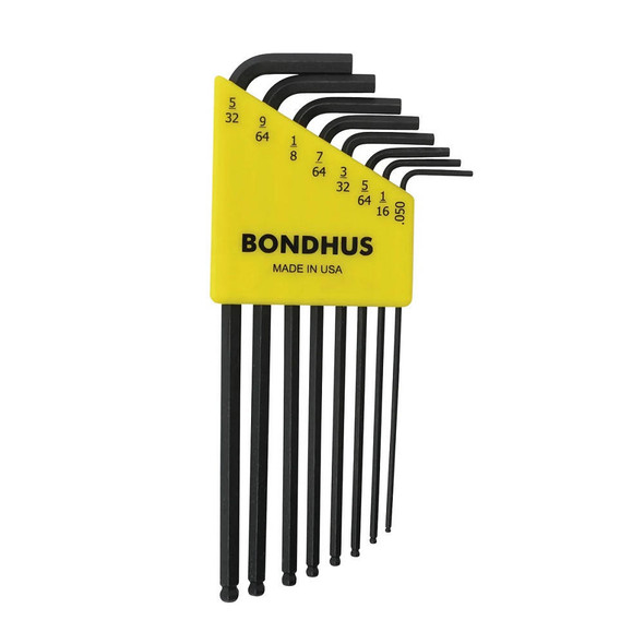  Bondhus Set 8 Ball End L-Wrenches .050-5/32 