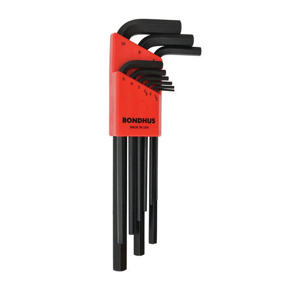  Bondhus Set 9 Hex L-Wrenches 1.5-10mm - Long 