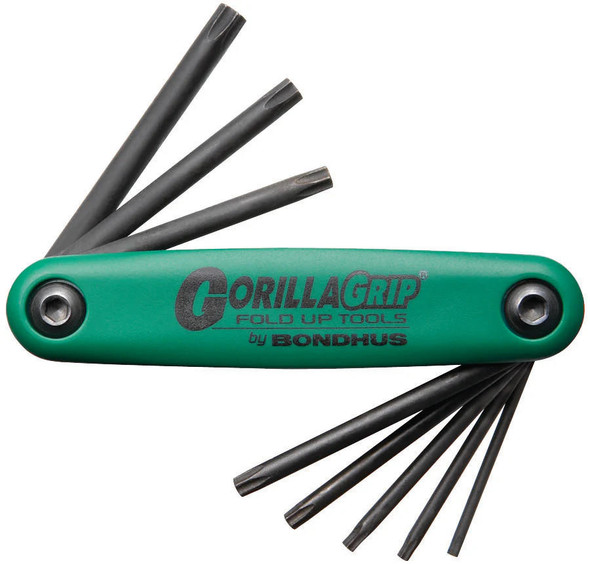  Bondhus Set 8 Torx(R) Tip GorillaGrip Fold-up Tools T6 - T25 