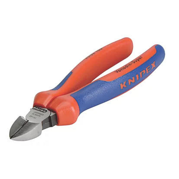 TSL Approved Knipex Diagonal Cutters High Leverage Comfort Grip 74 02- Length 160 mm (6 1/4 in). 