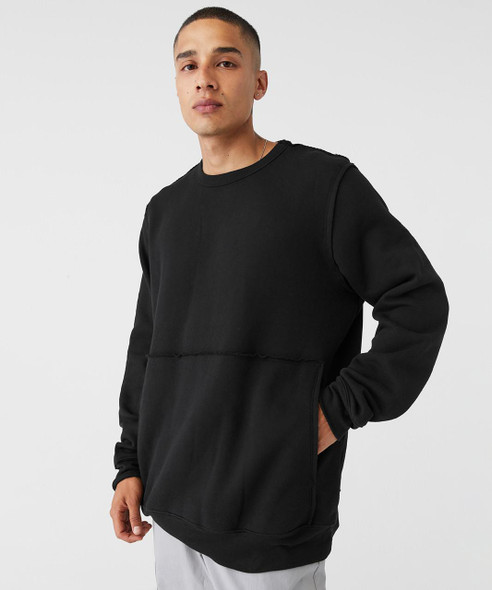 Belle Canvas BE133 Raw Seam Crew Pullover Unisex 