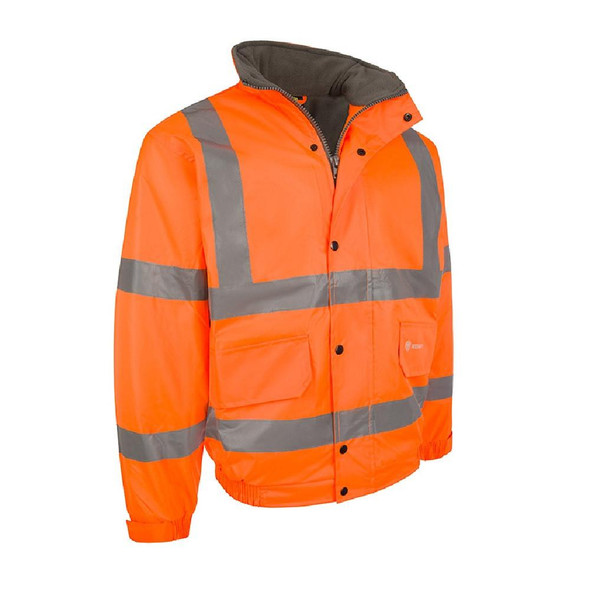BeeSwift Beeswift Hi-Vis Bomber Jacket Fleece Lined Orange 