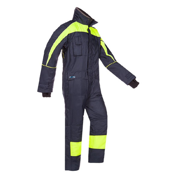 Sioen Olmet Cold Storage Coverall Hi-Vis Yellow/Navy Sioen Olmet Cold Storage Coverall Hi-Vis Yellow/Navy