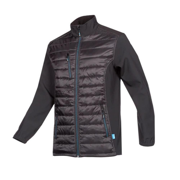  Sioen Crosby Quilted Jacket with Softshell, Black (AS) 