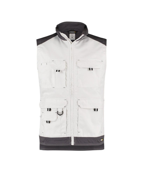  DASSY FARO Two-Tone Sleeveless Painter/Decorators Work Jacket White/Grey (AS) 