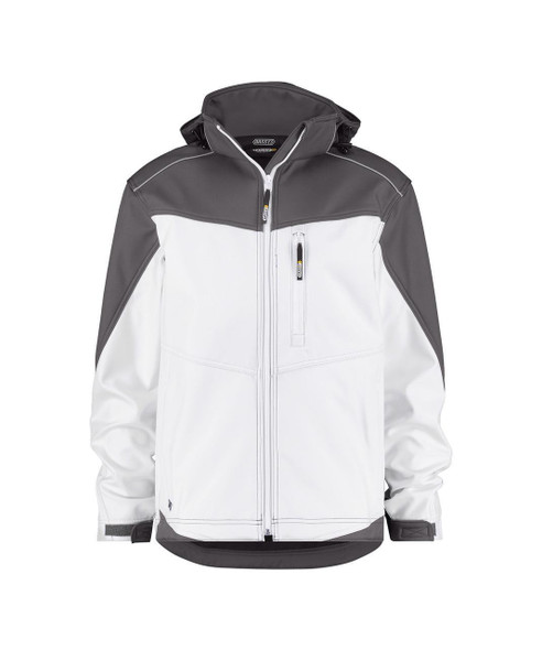  DASSY JAKARTA Two-Tone Softshell Painter/Decorators Jacket White/Grey (AS) 