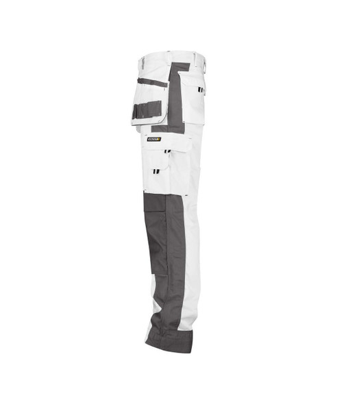  DASSY SEATTLE Painters Work Trousers - White/Grey (AS) 