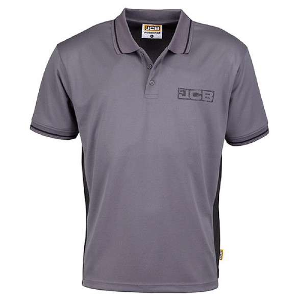 JCB Workwear Trade Polo, Grey/Black JCB Workwear Trade Polo, Grey/Black