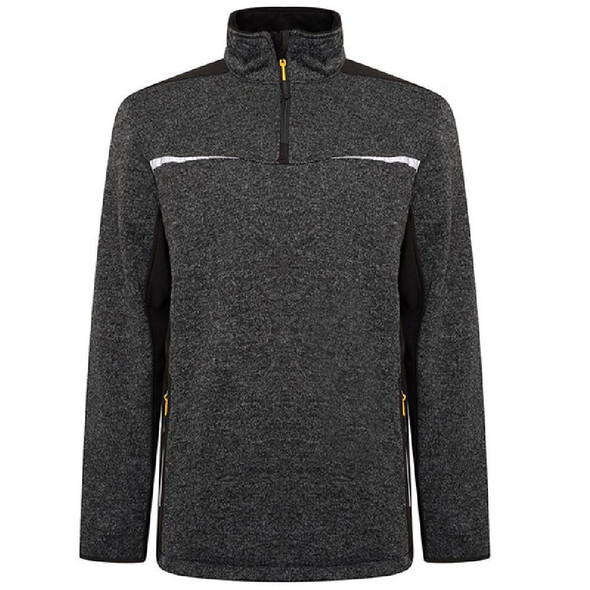  JCB Workwear Trade Elmhurst Ii Grey Quarter Zip Fleece, Grey Marl 