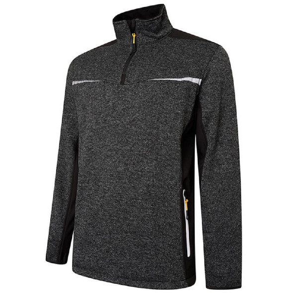 JCB Workwear Trade Elmhurst Ii Grey Quarter Zip Fleece, Grey Marl   JCB Workwear Trade Elmhurst Ii Grey Quarter Zip Fleece, Grey Marl