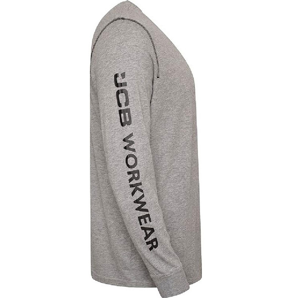JCB Workwear Banner Long Sleeve T-Shirt, Grey