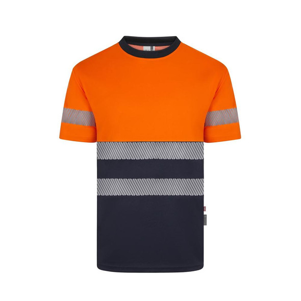  Velilla Short Sleeve Hi-Vis T-Shirt, Navy/Orange 
