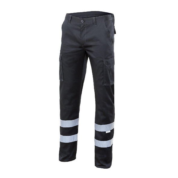  Velilla Multi-Pocket Stretch Trousers With Reflective Tape, Black 
