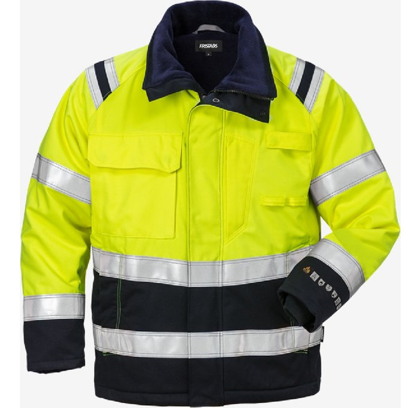 Fristads Flamestat High Vis Winter Jacket Class 3, Yellow/Navy