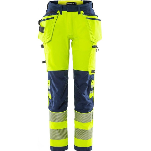  Fristads High Vis Green Craftsman Stretch Trousers Woman Class 2 2664 GSTP 