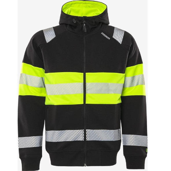  Fristads High Vis Hooded Sweatshirt Jacket Class 1 7532 GKC 