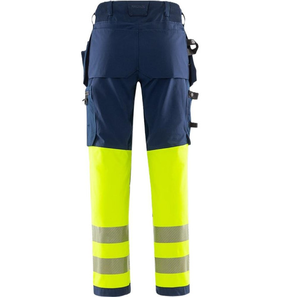  Fristads High Vis Green Craftsman Stretch Trousers Class 1 2643 GSTP 