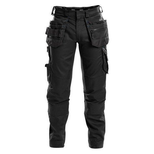 Dassy DASSY Flux (200975) Work trousers with stretch multi-pockets and knee pockets Black 