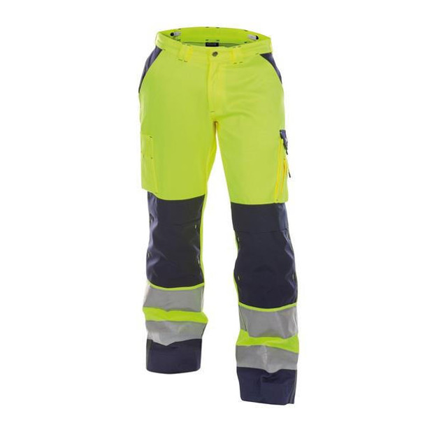 Dassy DASSY Buffalo (200431) High visibility work trousers with knee pockets Yellow/Navy 