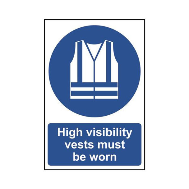 TSL Approved Safety Signs: Personal Protection High Visibility Vest Must Be Worn 