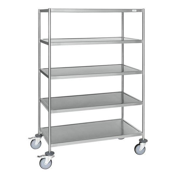  Kongamek Welded Stainless Steel Trolley Class C3 5 Shelves 