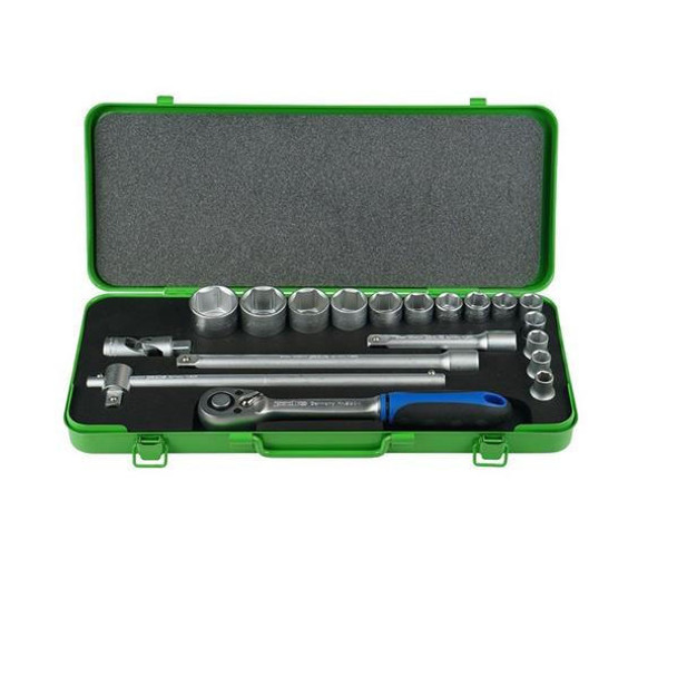  Padre 1/2" Dr. 19pc. Metric Socket Wrench Set 10mm-32mm in Metal Case 