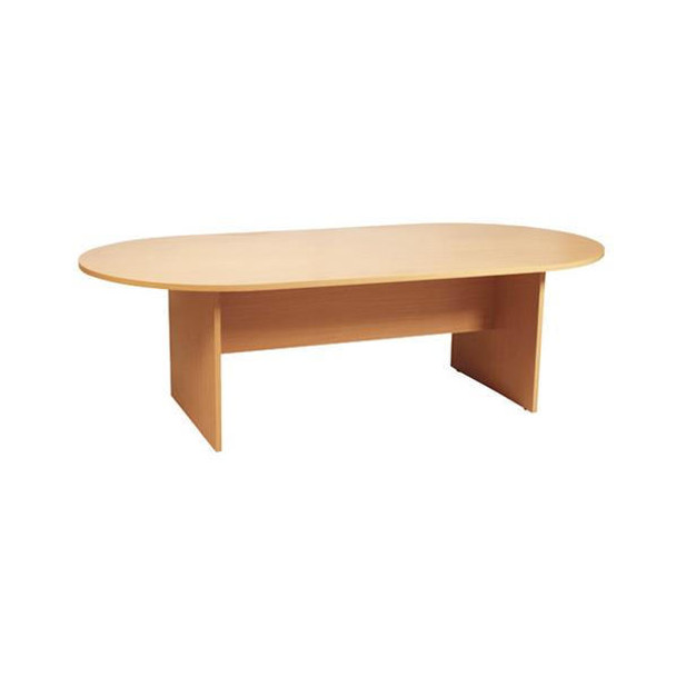 TSL Approved Beech D-End Boardroom Table 2400 X 1200 X 730mm 