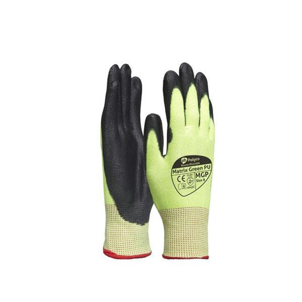  Polyco Matrix Green PU Palm Glove 