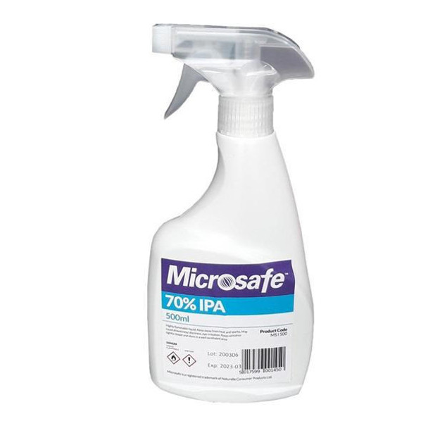 TSL Approved Microsafe Pro Isopropyl Alcohol (IPA) Spray 500ml 