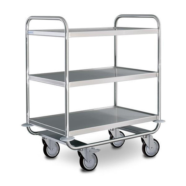  Hupfer Heavy-Duty Medical General Purpose Stainless Trolley w/ 3 Shelves 