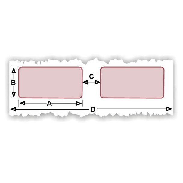 TSL Approved 1.732"x.551" ILS 324 metalized polyester special corners ILS-324 metalized polyester Roll/2000 