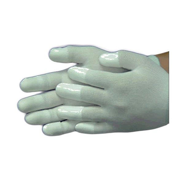 TSL Approved White Nylon Glove PU Coated Finger Tip 