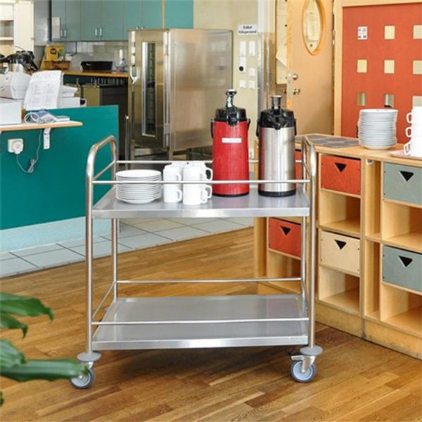  Kongamek Stainless 18/0 Class C2 Trolley 2 Shelves 