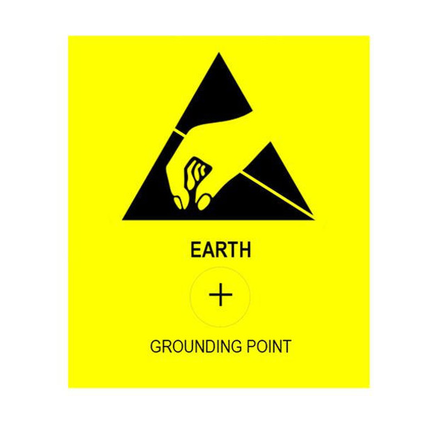 TSL Approved ESD Earth Point Labels 