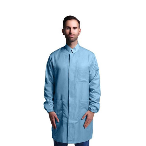 TSL Approved Cleanroom Coat ESD Unisex Blue 