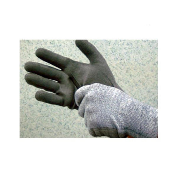  TEKNI Cut Level 3 Resistant Glove Grey w/ Black PU Palm Coating 