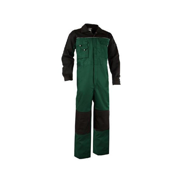 Dassy CANNES Two-Tone Overall w/ Knee Pockets. Green/Black 