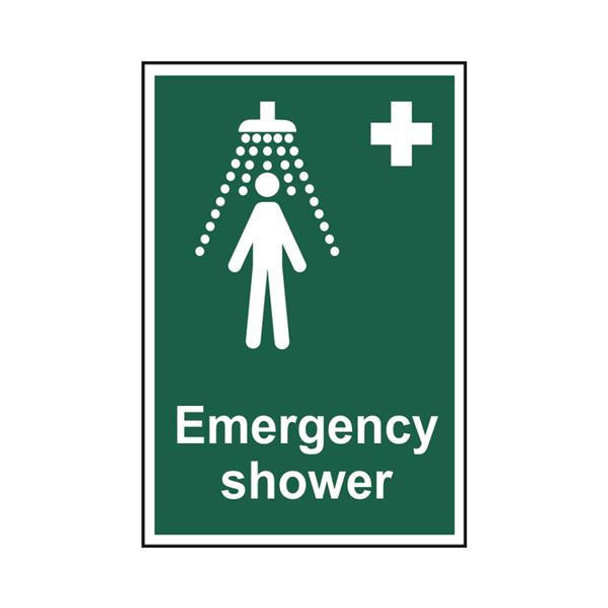 TSL Approved Safety Signs: First Aid & Treatment Emergency Shower 