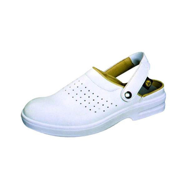 TSL Approved ESD White Airing Clog 